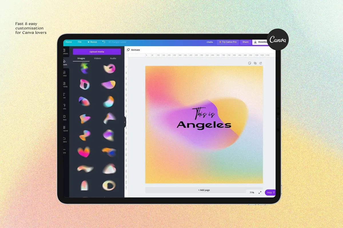 Angeles - Retro Gradients & Shapes