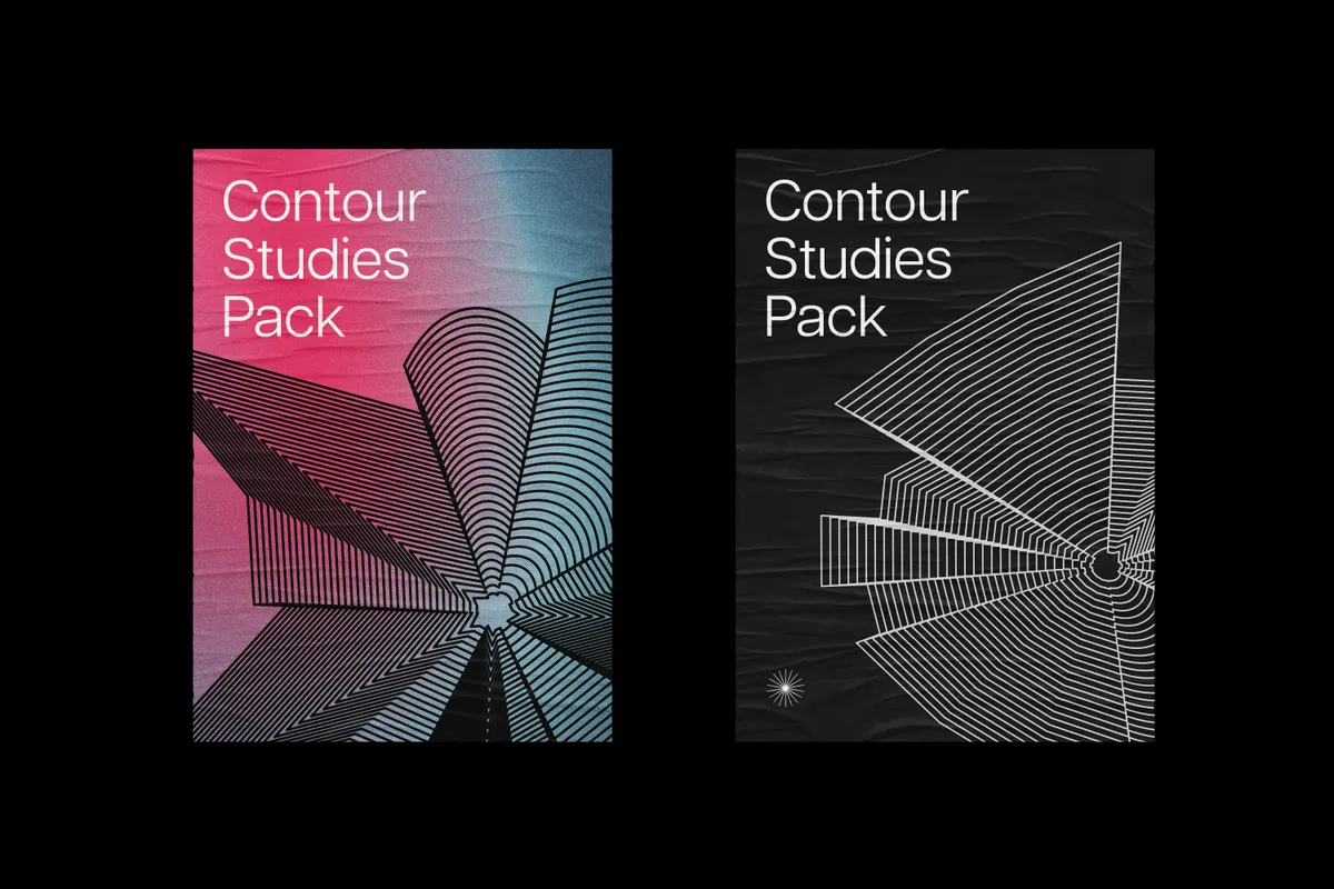 Contour Studies. 24 Vector Elements
