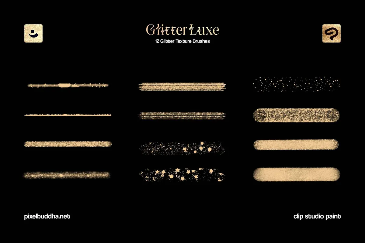 Glitter Texture Clip Studio Brushes
