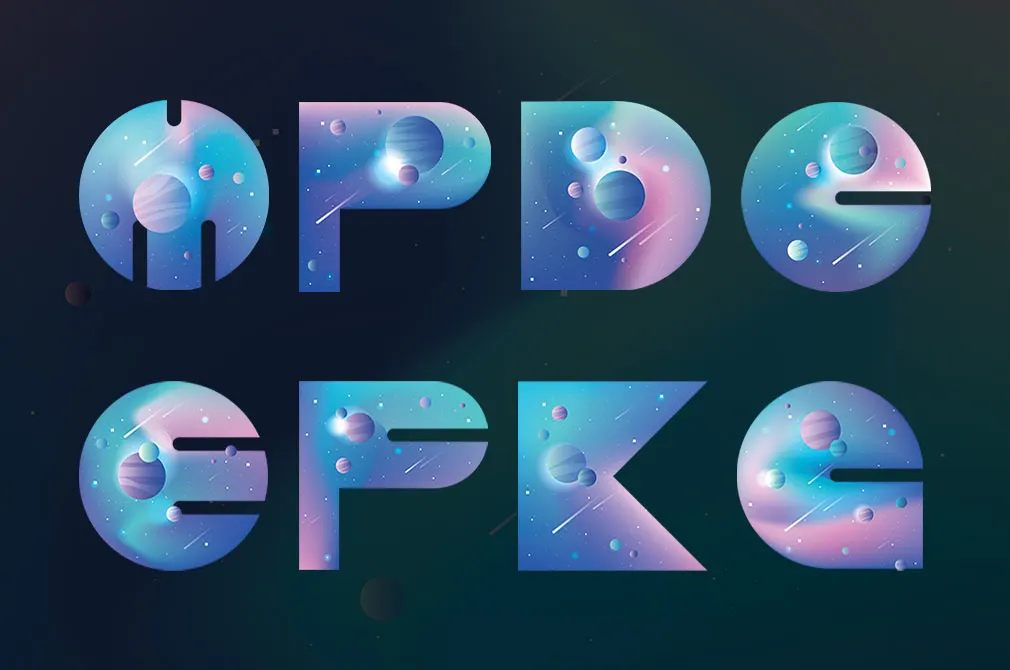 Space Vector Typography