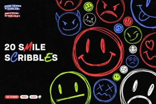 20 Smile Scribbles Pack