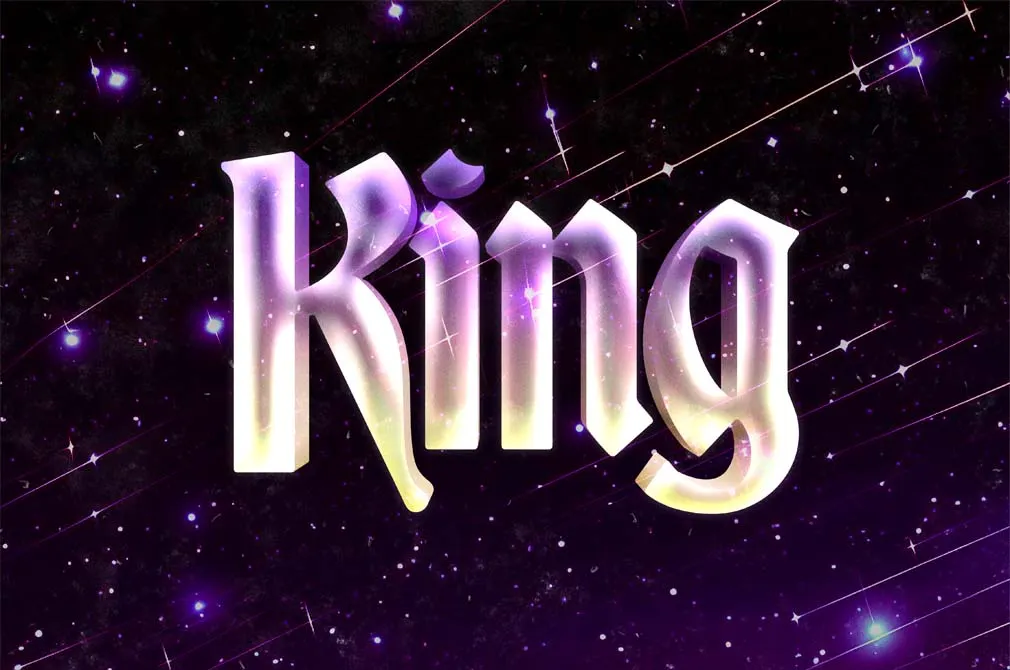 Starlight Gothic Chrome Text Effect