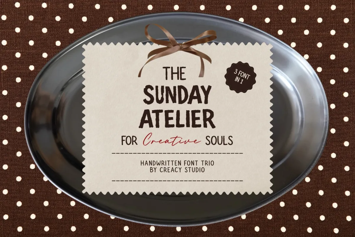 The Sunday Atelier - Handwritten Font Trio