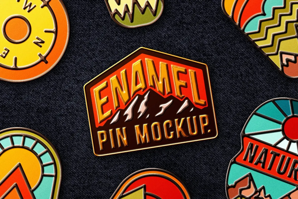 Enamel Pin Mockup