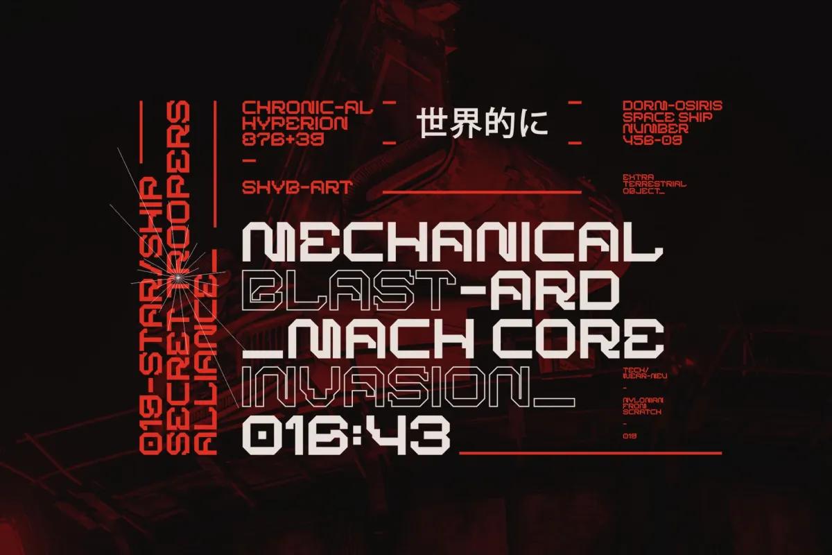 BARKMO36 - Futuristic Sci-fi Techno Font
