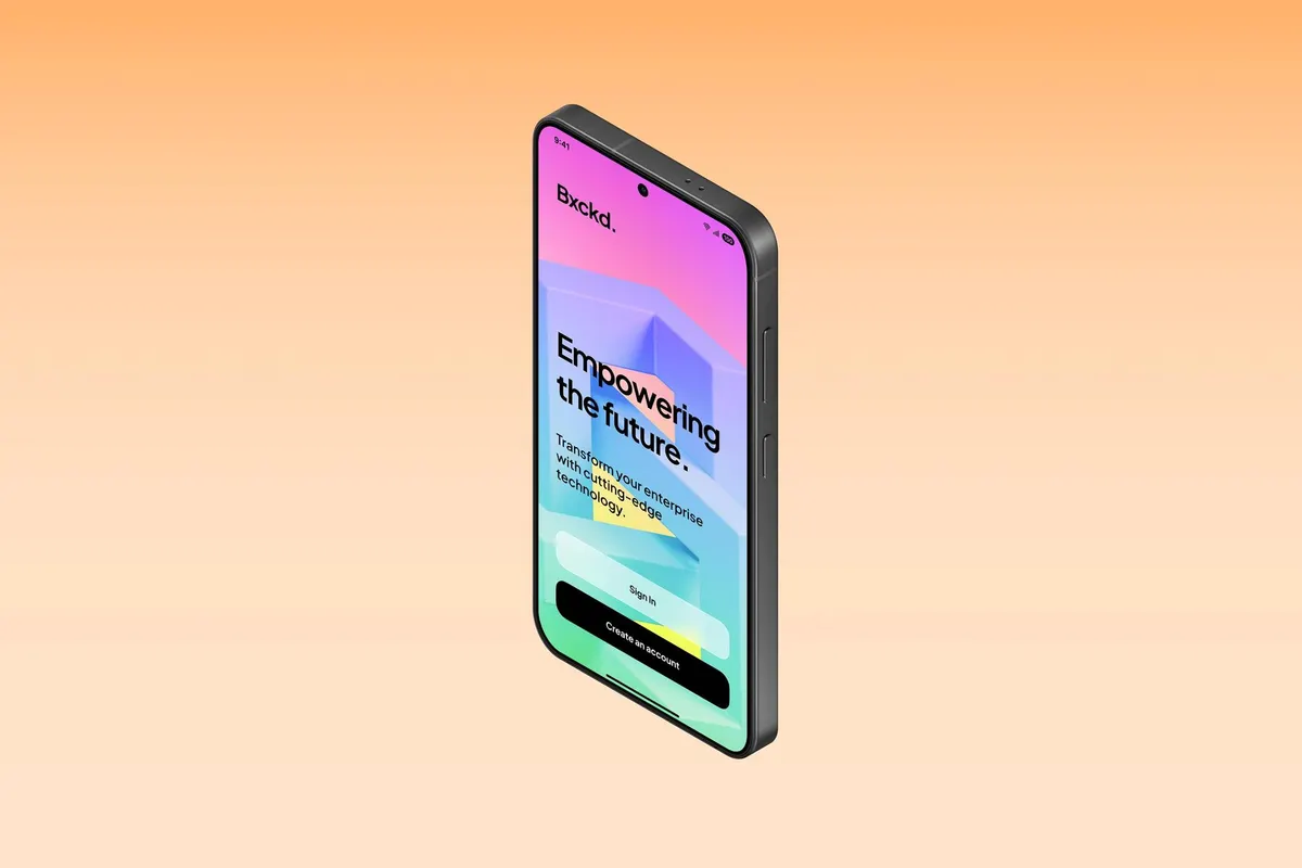 Isometric Samsung Galaxy S25 Mockup
