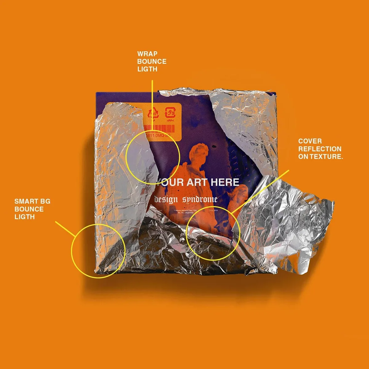 Metal Wrap CD Cover Mockup