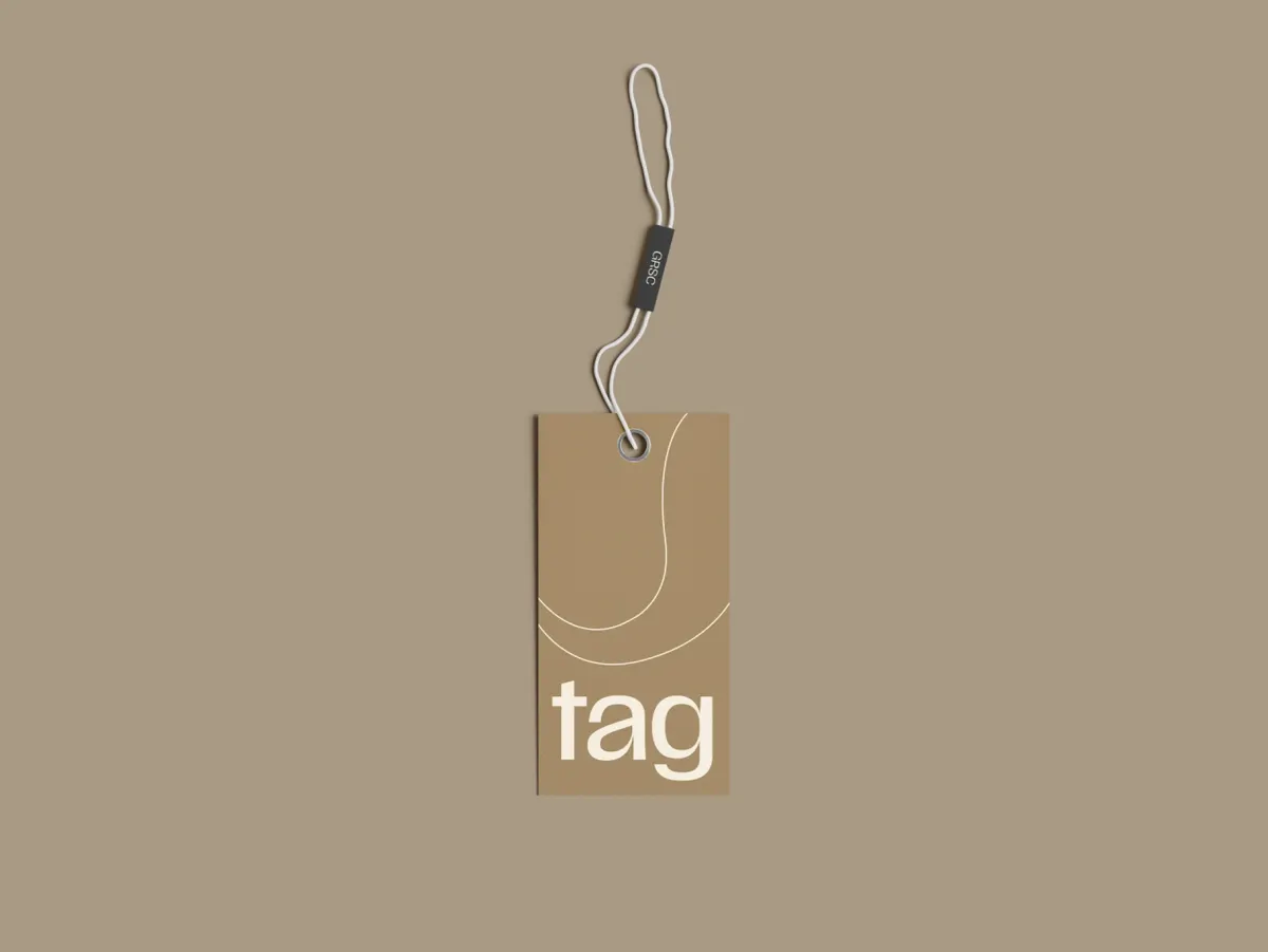 Top View Hang Tag Mockup
