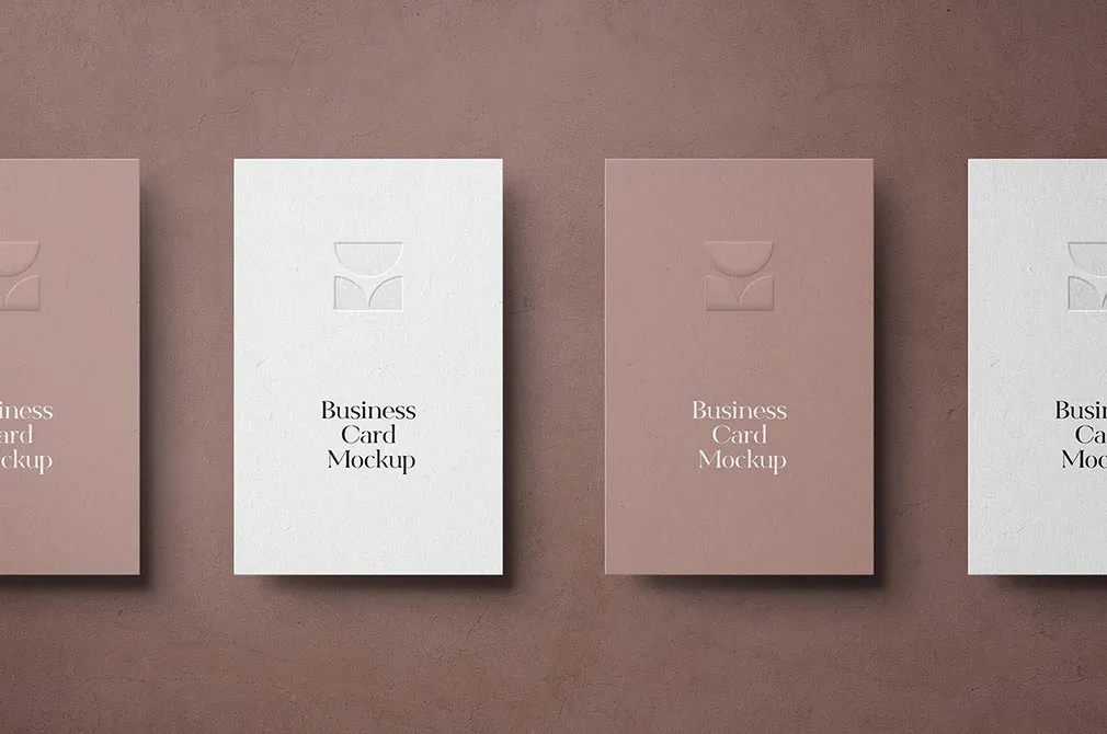 Vertical Business Card Mockup