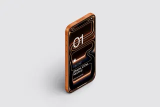 iPhone 17 Pro Screen Mockup | Angled View