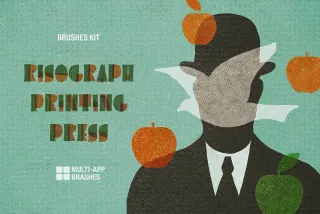 Multi-App Printing Press Brush Studio