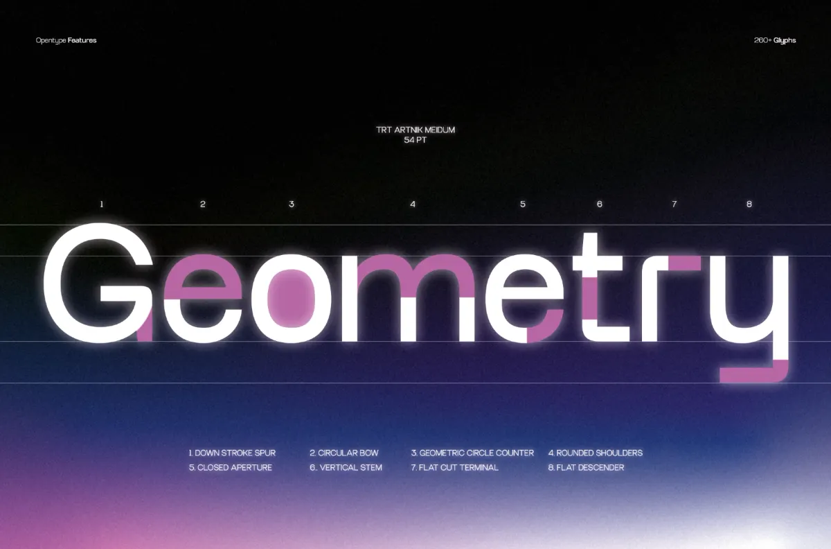 TRT Artnik - Modern Geometric Sans Font