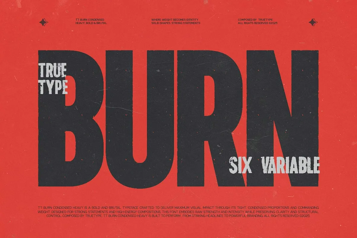 TRT Burn - Condensed Sans Font