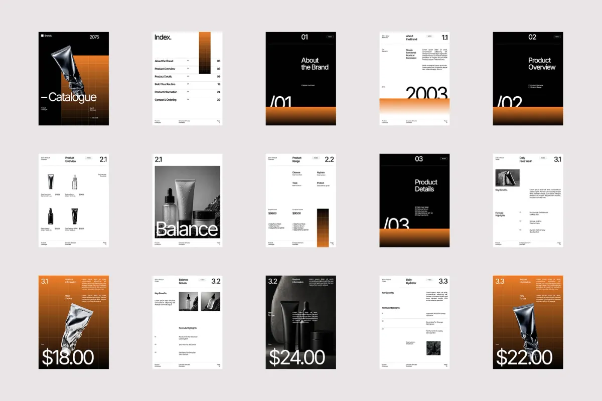 Greega — Skincare Catalog Template (Word & PDF)