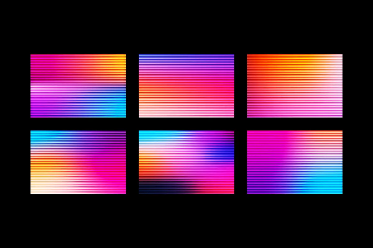 Soft Neon Fractal Gradient Textures
