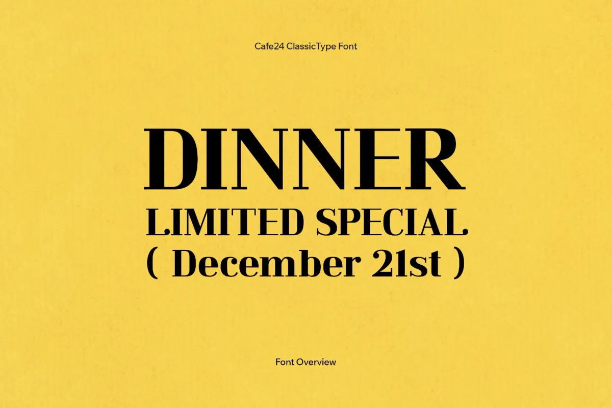 Cafe24 ClassicType Font