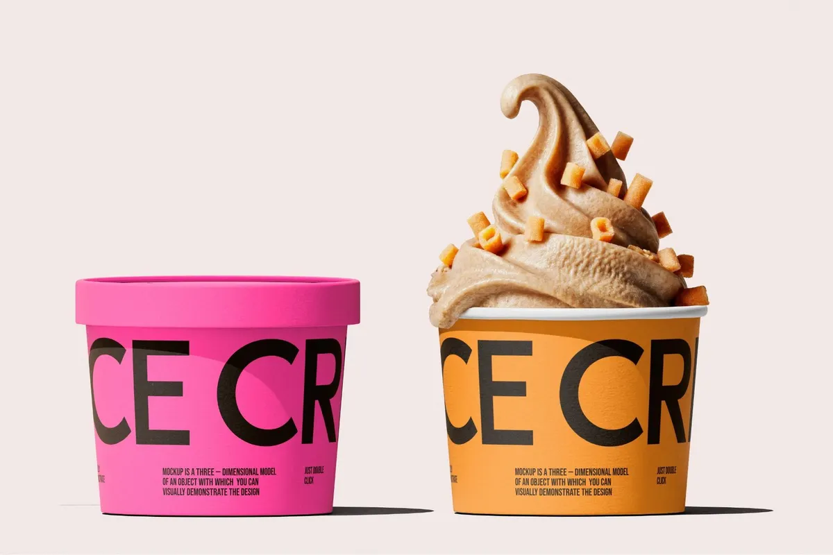 Ice Cream Cup Mockup