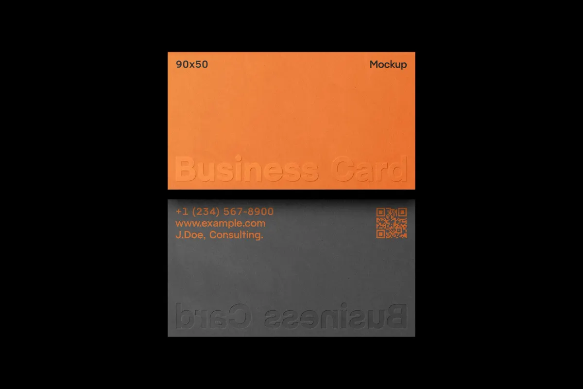 90x50 Business Card Mockup