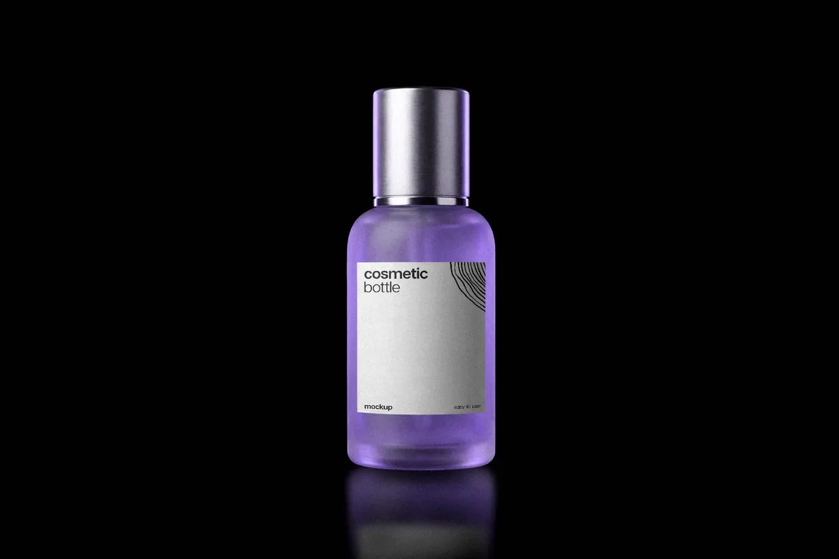 Frosted Cosmetic Bottle Mockup