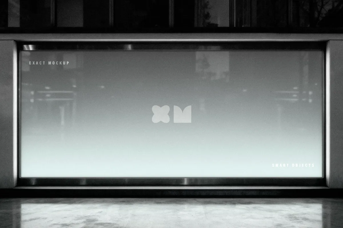 Backlit Storefront Window Mockup
