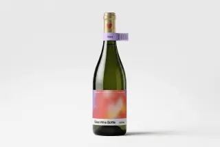 Glass Wine Bottle Mockup