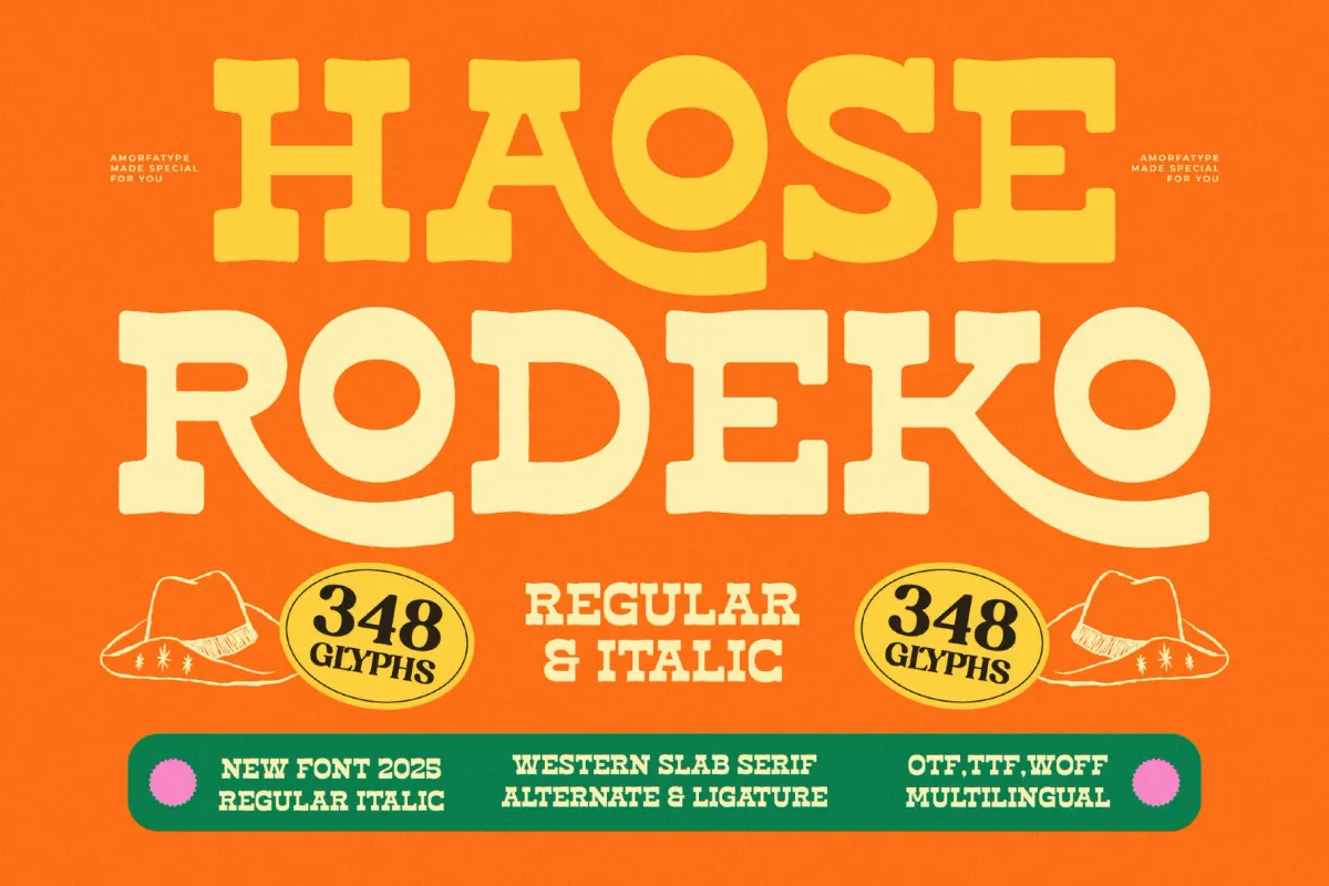 Haose Rodeko - Western Slab Serif Font