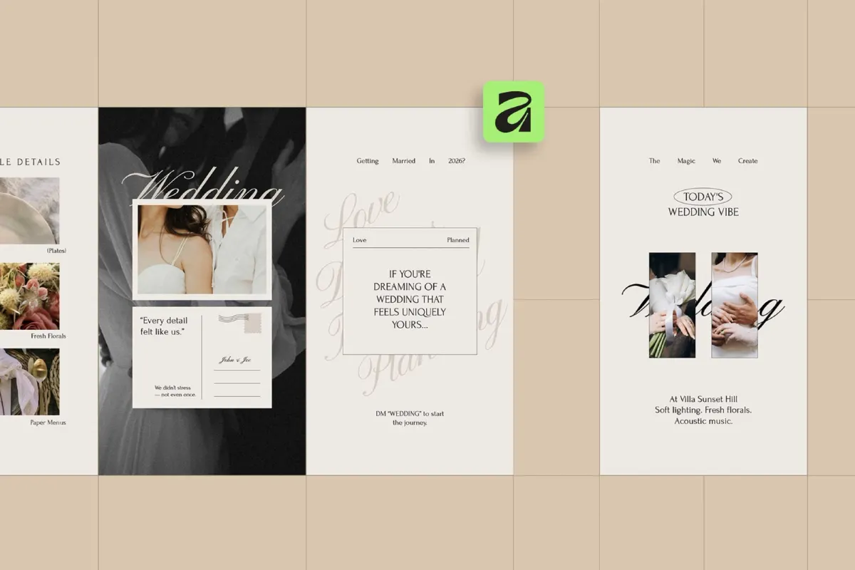 Wedding Organizer Instagram Pack Affinity Template