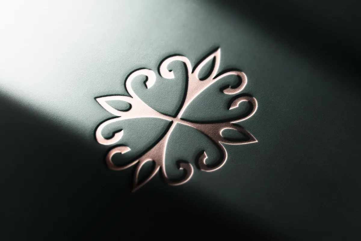 Emboss & Foil Leather Logo Mockup