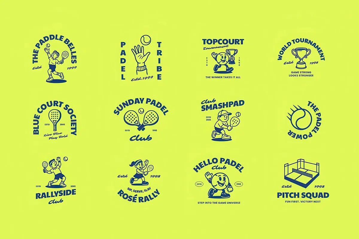 Padel Vector Graphics Collection