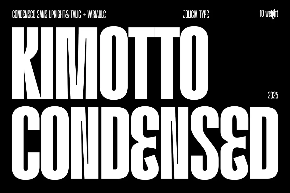 Kimotto Condensed - Bold Sans Serif Font