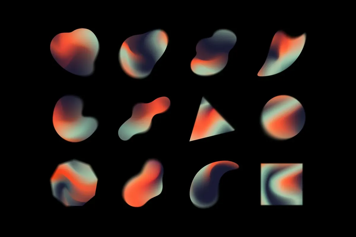 Gradient Texture Shapes Collection