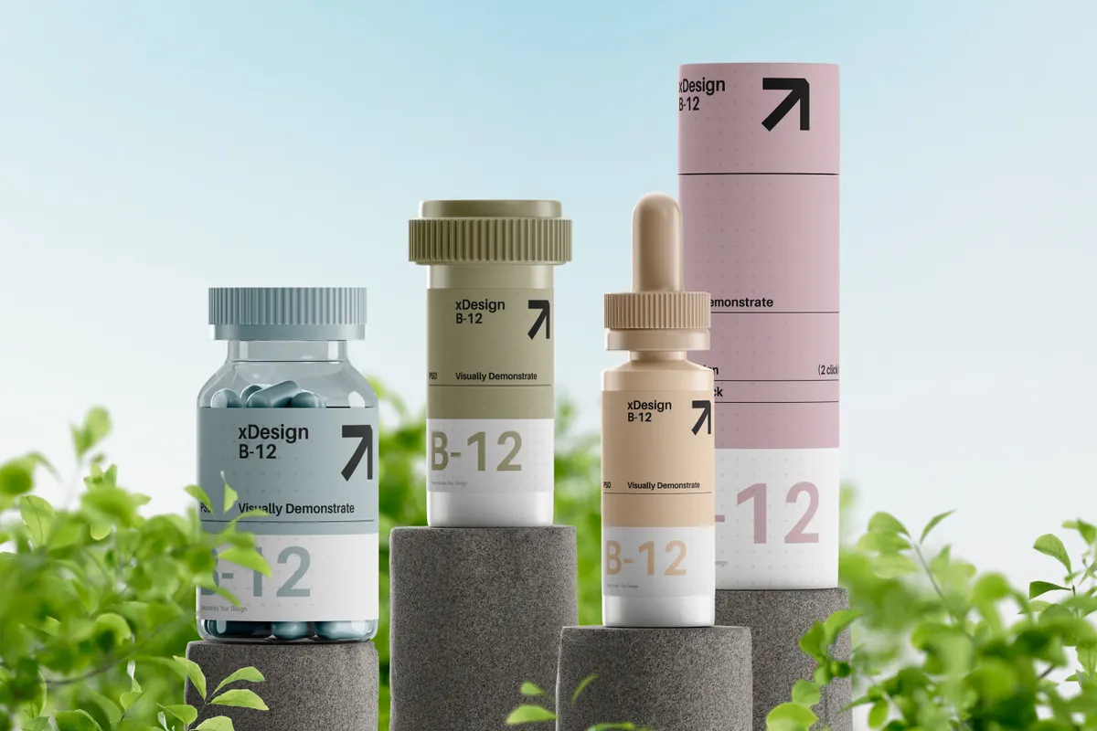 Supplement Packaging Mockup