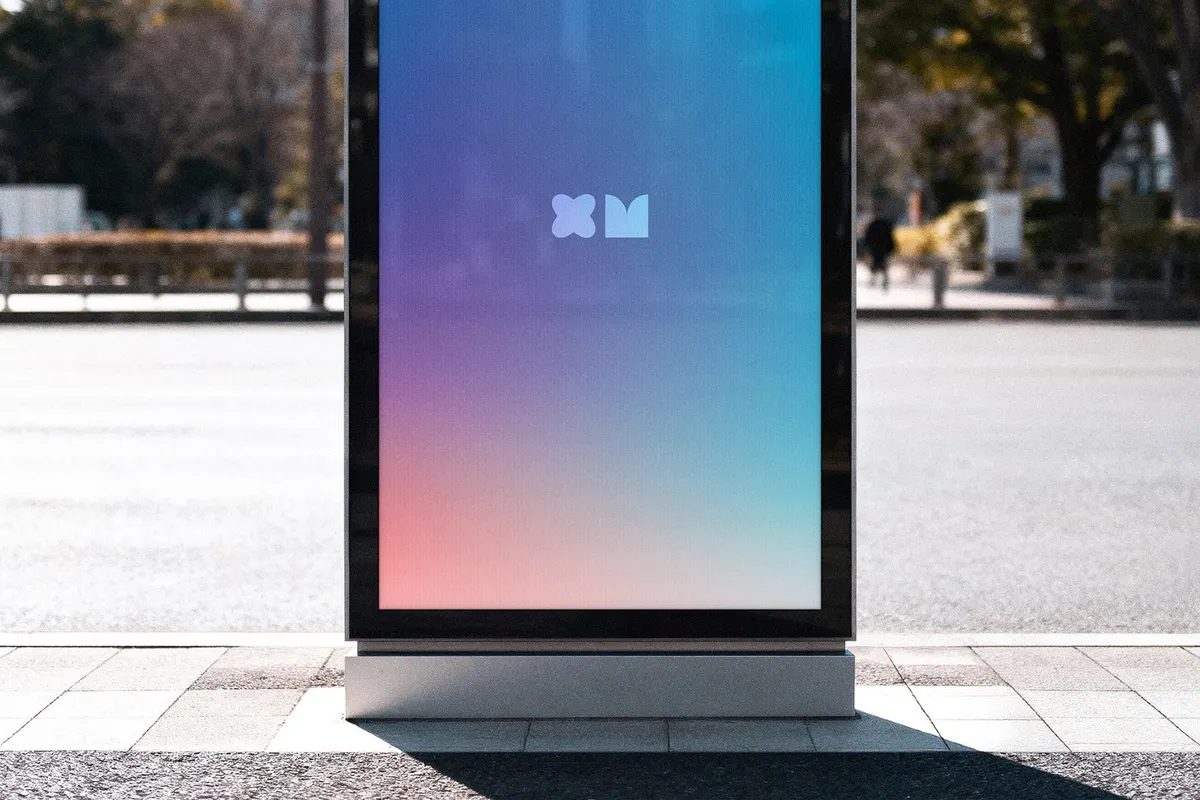 Vertical Street Signage Mockup