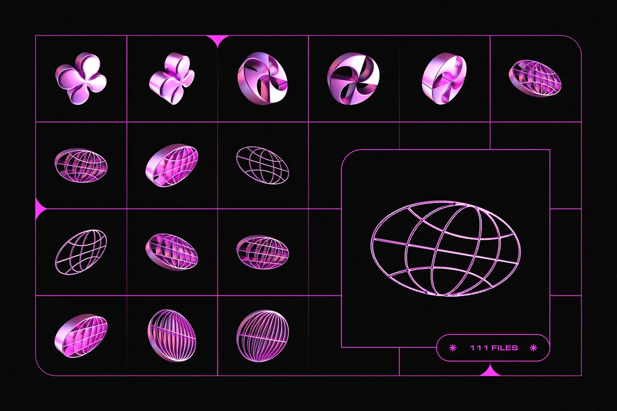 3D Y2K Objects