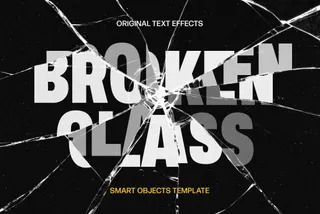 Broken Glass Text Effect