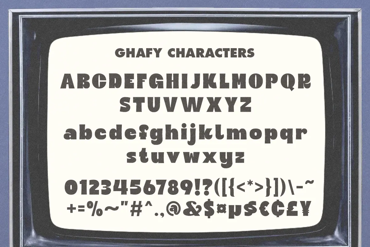 Ghafy - Retro Chunky Font