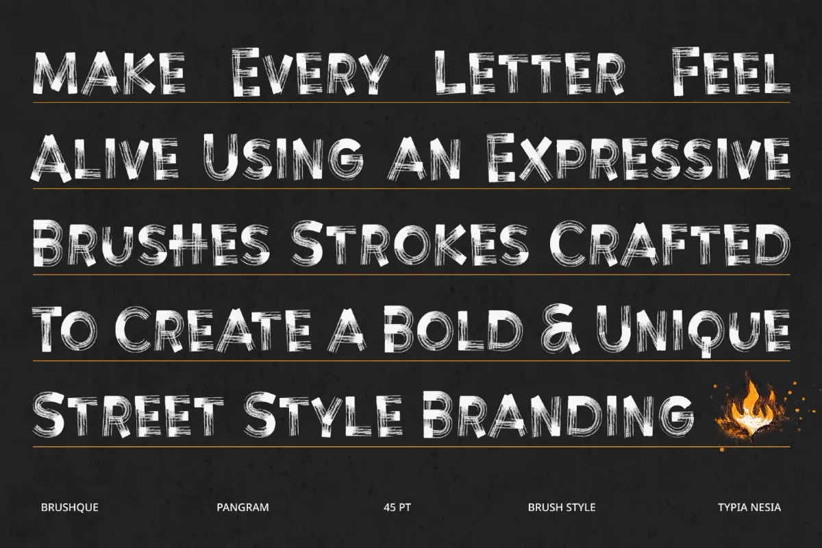 Brushque - Bold Dry Brush Street Font