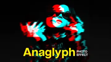Anaglyph Glitch Photo Effect