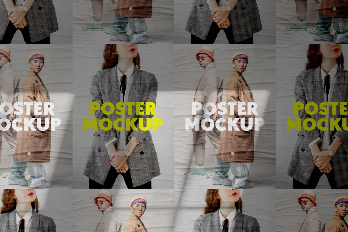 Poster Mockup with Shadow Overlay