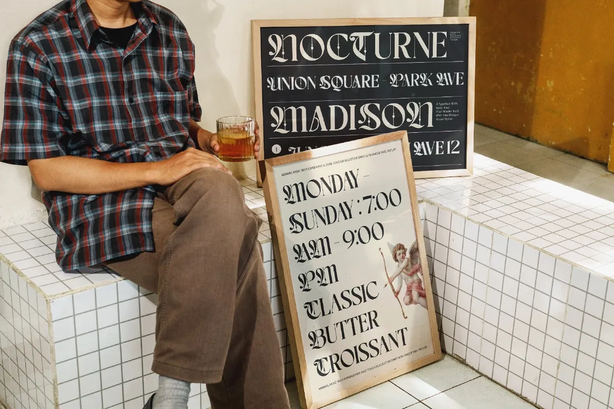 Choire - Blackletter Pixel Display Font