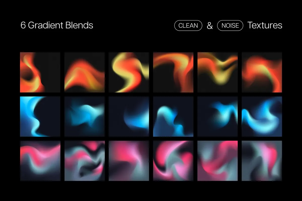 Gradient Texture Shapes Collection