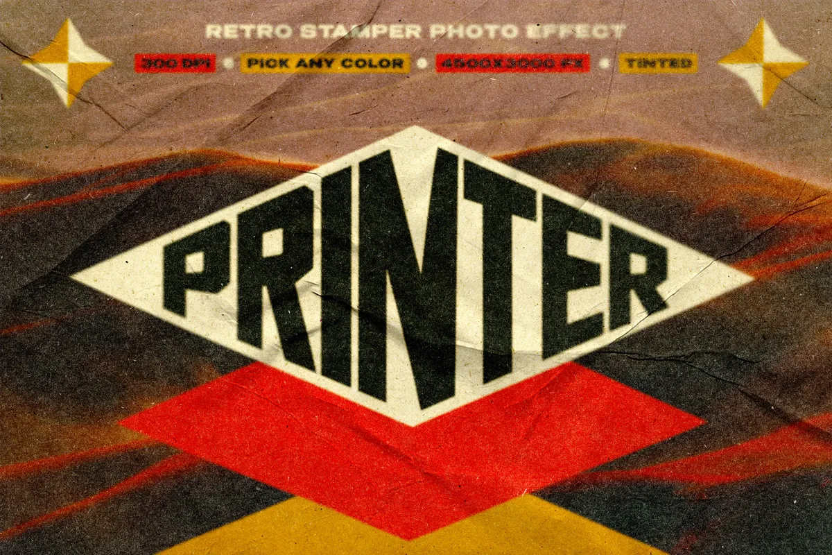 Retro Blur Stamper Photo Effect | Pixelbuddha