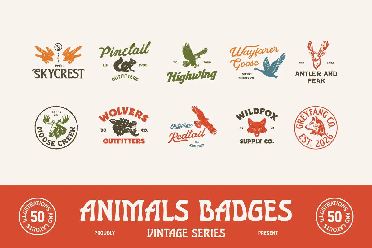 Animal and Outdoor Emblems Collection