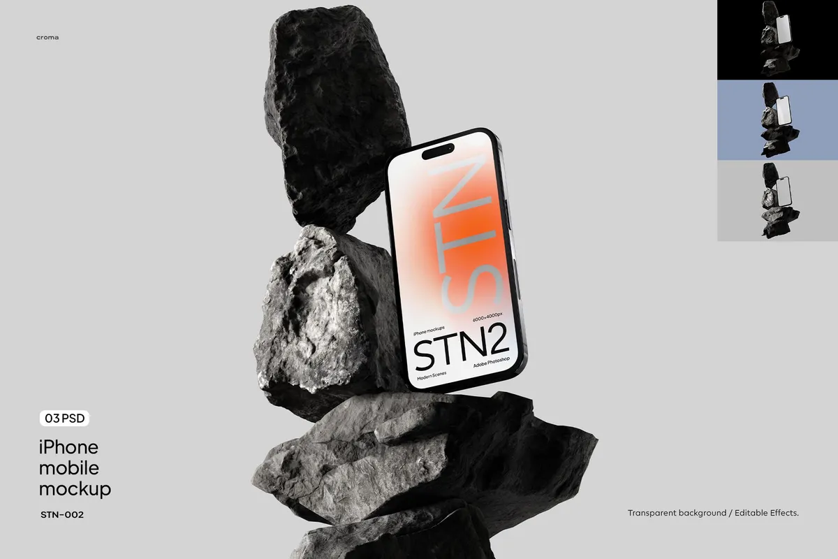 Standing iPhone Mockup