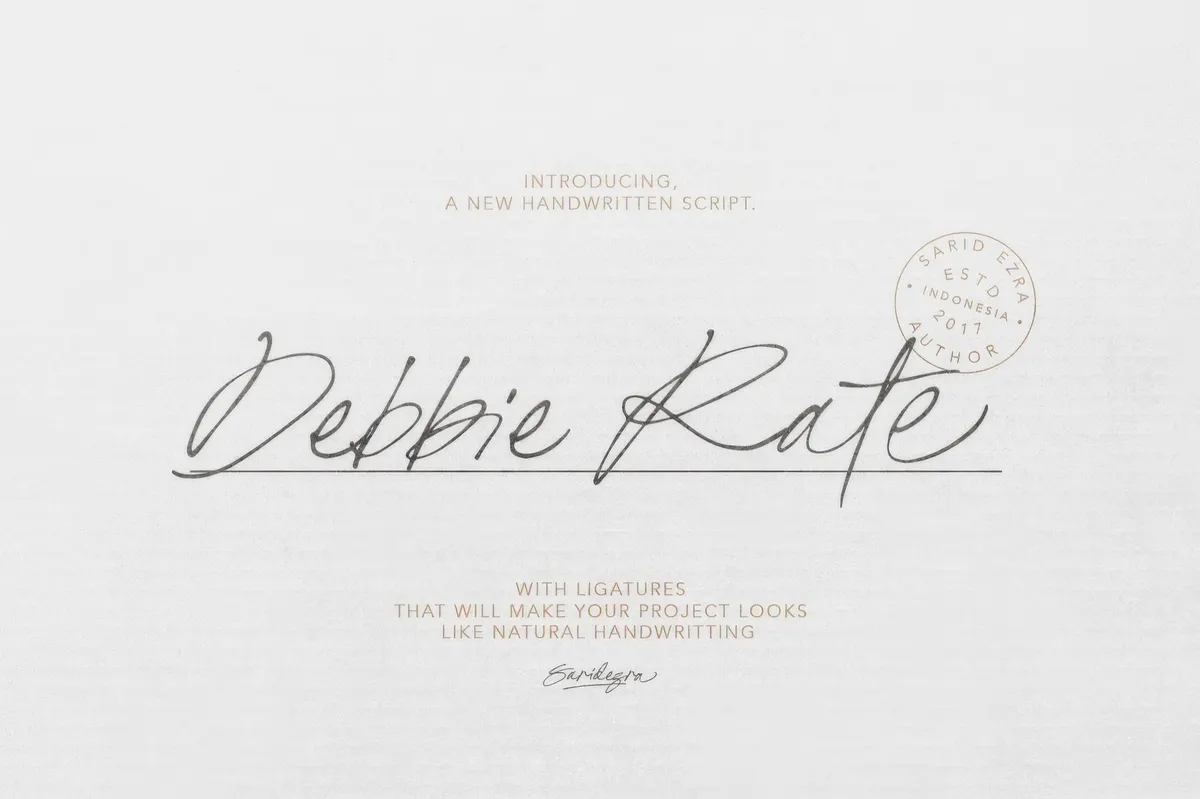 Debbie Rate — Handwriting Script