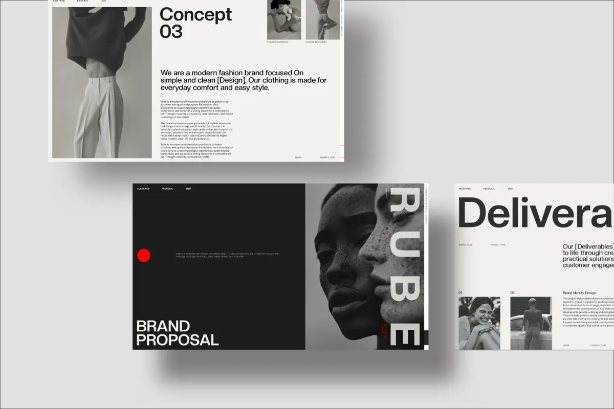 RUBE - Fashion Brand Proposal Template