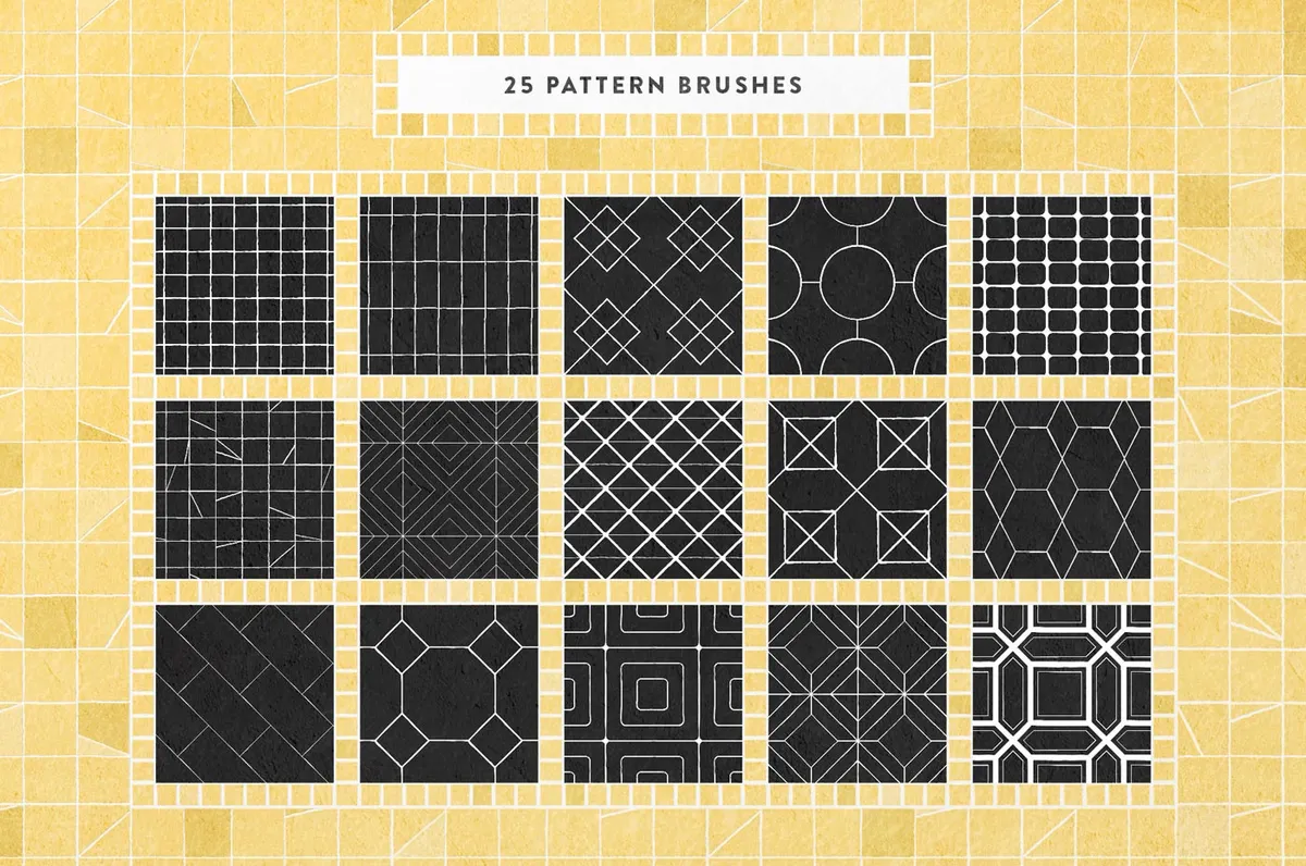 Mosaic Tile Procreate Brushes
