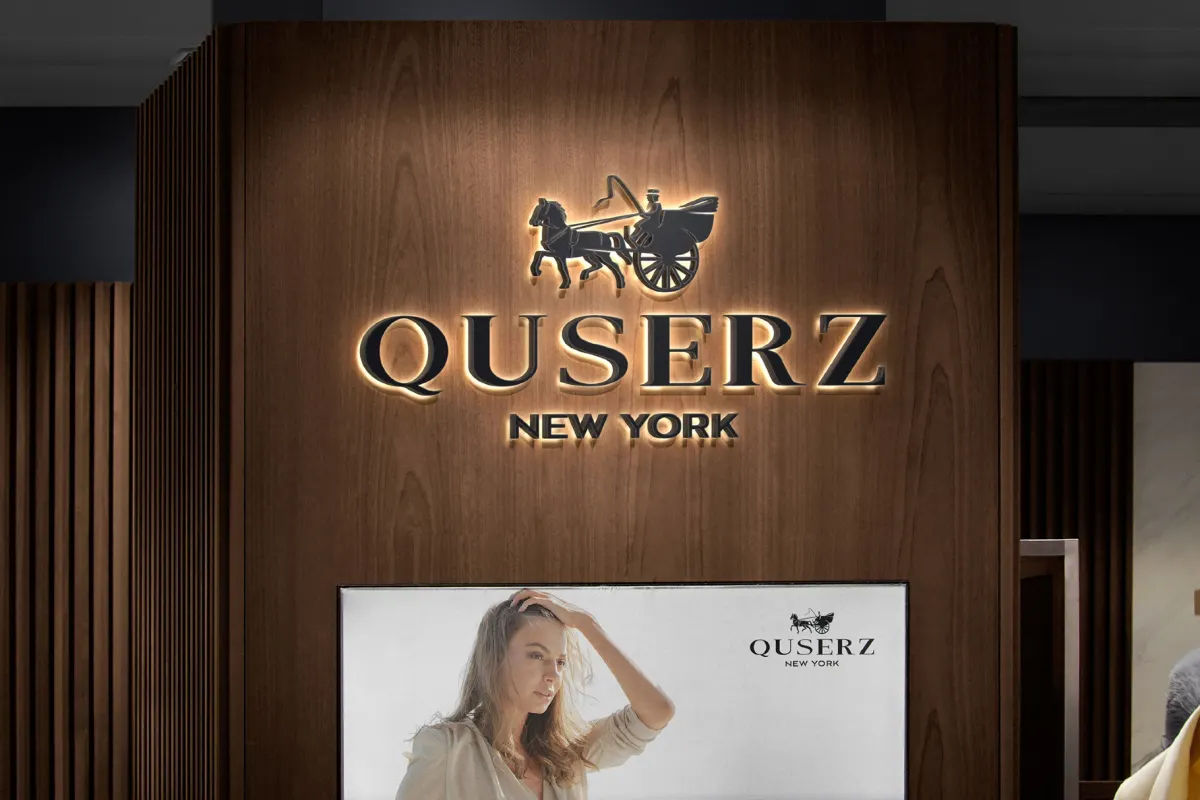 In-Store Wood Wall 3D Signage Mockup
