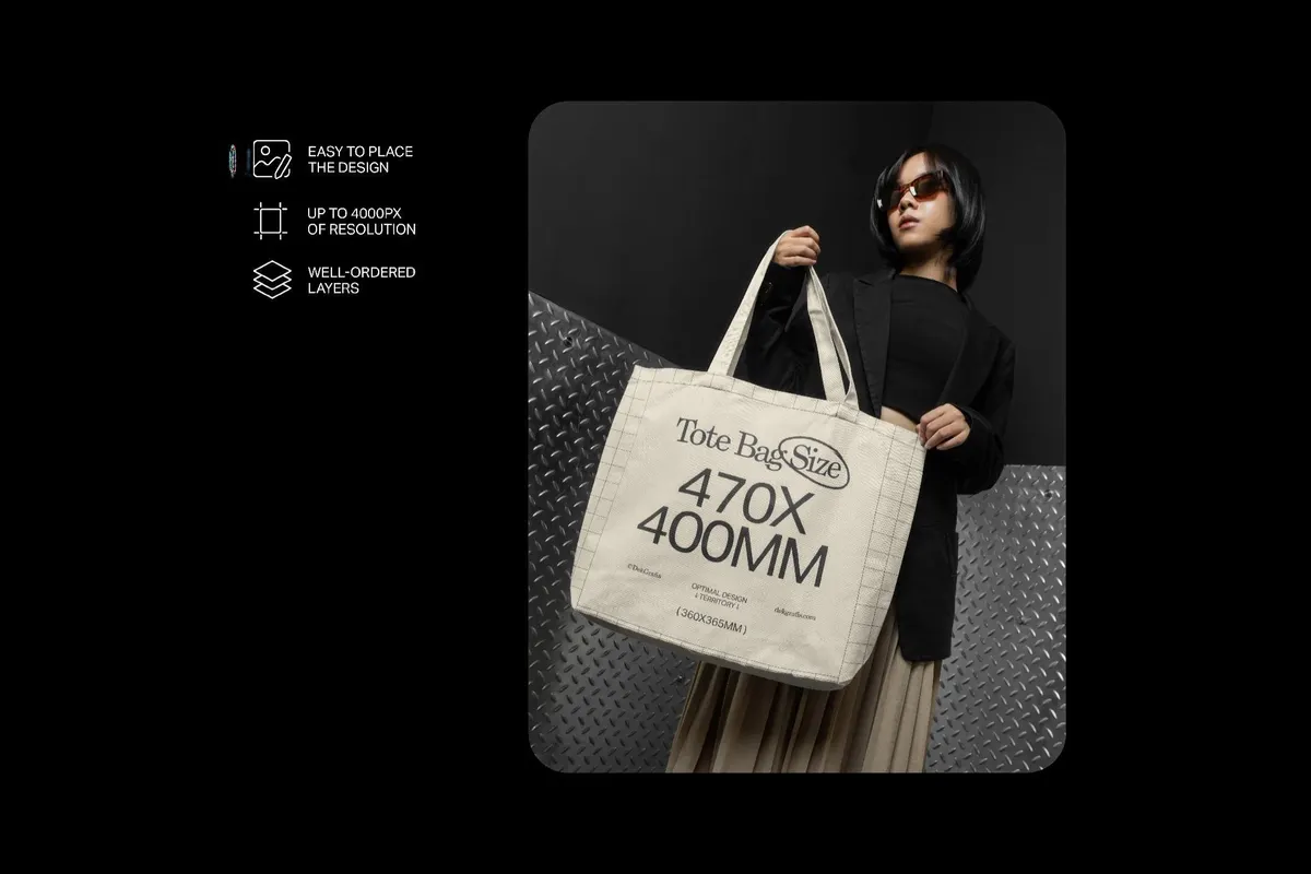 L-Size Tote Bag Mockup