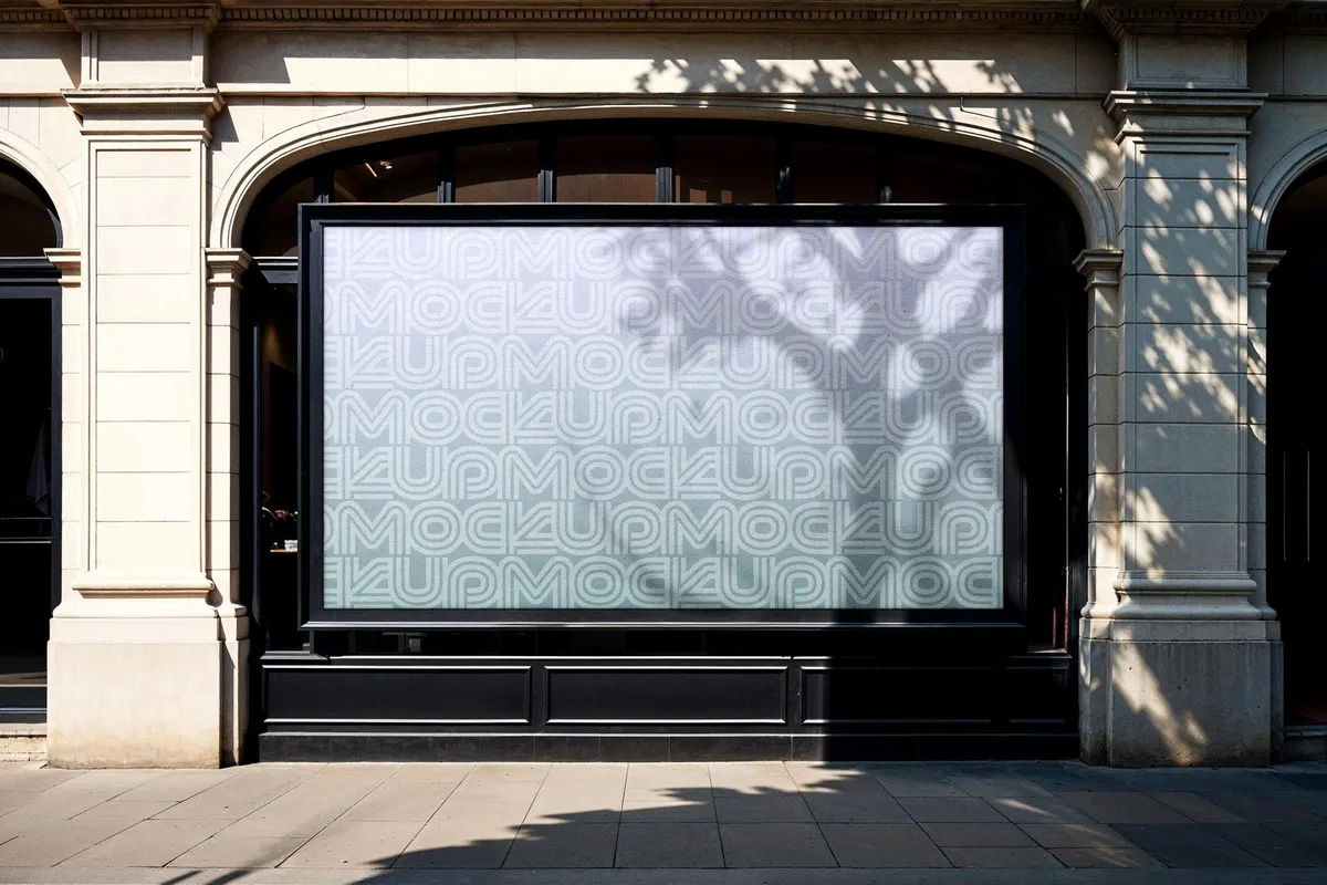 Outdoor Facade Billboard Mockup